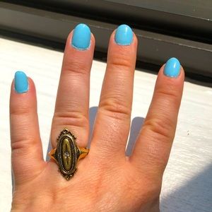 Vintage inspired art-deco gold ring